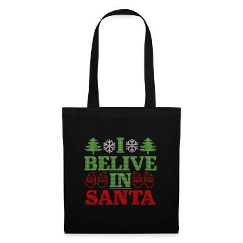 Ich glaube an Santa - Stoffbeutel - Schwarz - Vorne