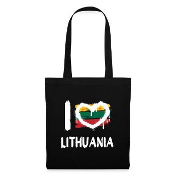I love Lithuania / I love Lithuania Country Countries - Tote Bag - black - Front