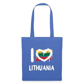 I love Lithuania / Ich Liebe Litauen Land Länder - Stoffbeutel - Hellblau - Vorne