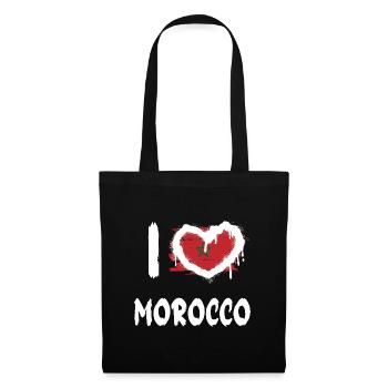 J’aime le Maroc / J’aime le Maroc Pays - Sac en tissu - noir - Devant
