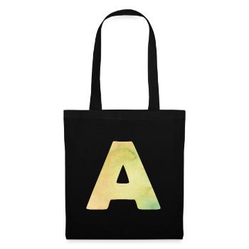 Der Buchstabe A - Stoffbeutel - Schwarz - Vorne