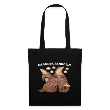 Grand-père Pangolin - Sac en tissu - noir - Devant