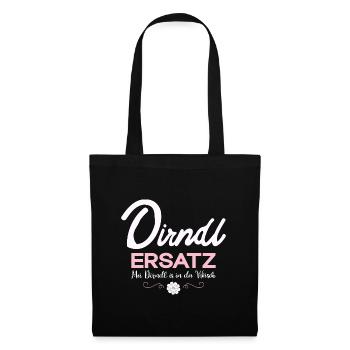 Damen Dirndl Ersatz Trachten Ersatz Bluse Kirmes - Stoffbeutel - Schwarz - Vorne