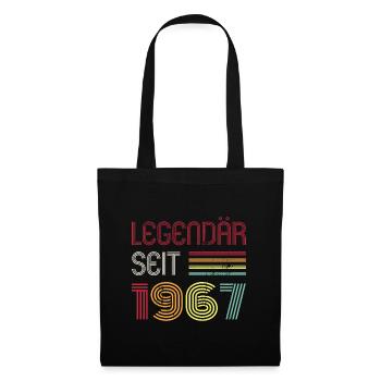 Legendär Seit 1967 Jahr Retro 67er Jahrgang - Stoffbeutel - Schwarz - Vorne