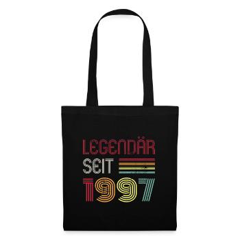 Legendär Seit 1997 Jahr Retro 97er Jahrgang - Stoffbeutel - Schwarz - Vorne