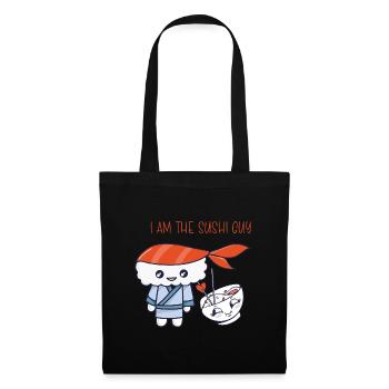 Kawaii Japanese Food Salmon Salmon Sushi Roll - Tote Bag - black - Front
