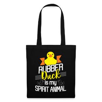 Canard en caoutchouc est mon esprit animal - Canard en caoutchouc - Sac en tissu - noir - Devant