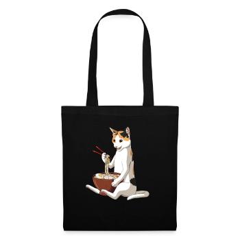 Pizza - Sac en tissu - noir - Devant