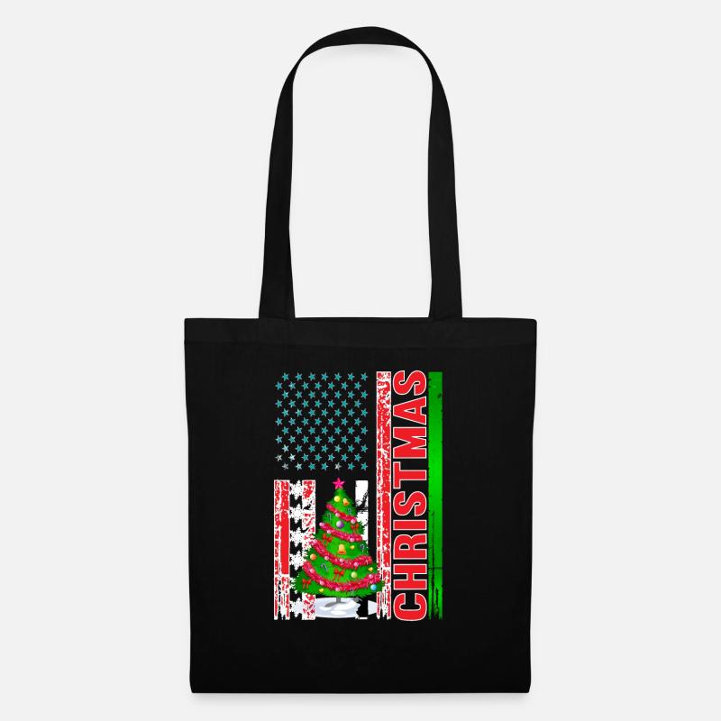 Weihnachtsdesign Christmas - Stoffbeutel - Schwarz