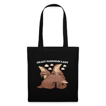 Pangolin fou Lady Pangolin - Sac en tissu - noir - Devant