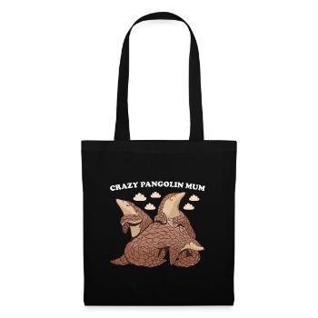 Pangolin fou Maman Pangolin - Sac en tissu - noir - Devant