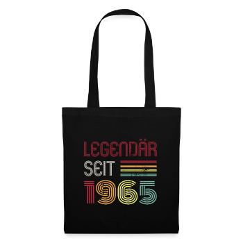Legendär Seit 1965 Jahr Retro 65er Jahrgang - Stoffbeutel - Schwarz - Vorne
