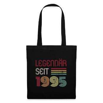 Legendär Seit 1995 Jahr Retro 95er Jahrgang - Stoffbeutel - Schwarz - Vorne