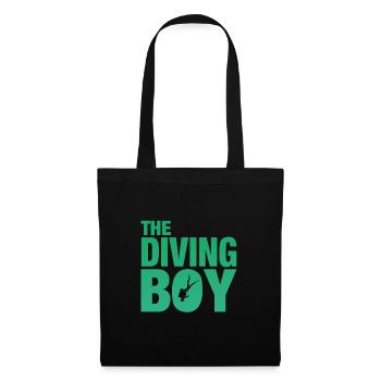 Diving, Taucher, Spruch - Stoffbeutel - Schwarz - Vorne