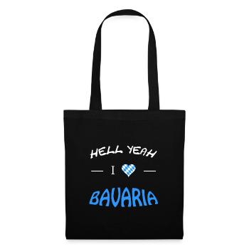 I love Bavaria - Stoffbeutel - Schwarz - Vorne