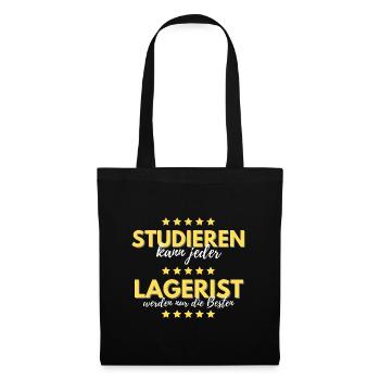 studieren kann jeder lagerist besten geschenk - Stoffbeutel - Schwarz - Vorne