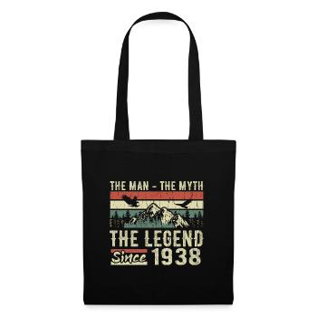 Retro 1938 Vintage - Cadeau D’anniversaire 1938 - Sac en tissu - noir - Devant
