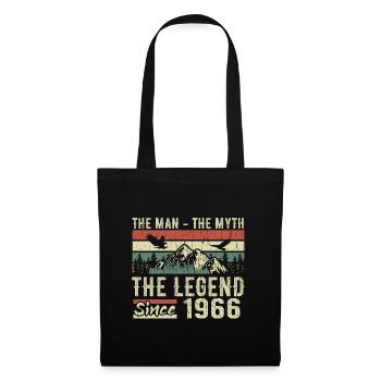 Retro 1966 Vintage - 1966 Geburtstagsgeschenk - Stoffbeutel - Schwarz - Vorne