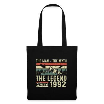 Retro 1992 Vintage - Cadeau D’anniversaire 1992 - Sac en tissu - noir - Devant