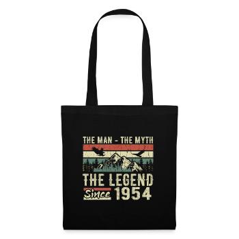 Retro 1954 Vintage - Cadeau D’anniversaire 1954 - Sac en tissu - noir - Devant