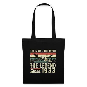 Retro 1933 Vintage - Cadeau D’anniversaire 1933 - Sac en tissu - noir - Devant