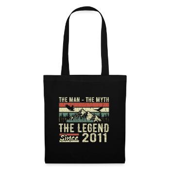 Retro 2011 Vintage - Cadeau D’anniversaire 2011 - Sac en tissu - noir - Devant