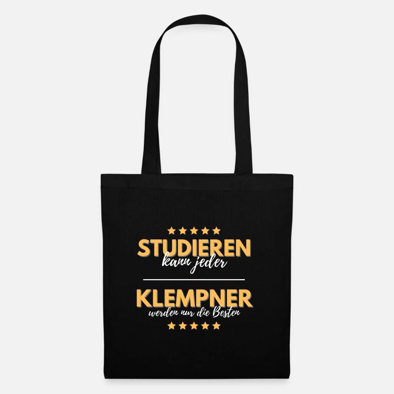 studieren kann jeder klempner besten geschenk - Stoffbeutel - Schwarz