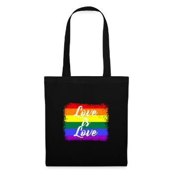 Pride Month, LGBTQ, Love is Love - Stoffbeutel - Schwarz - Vorne