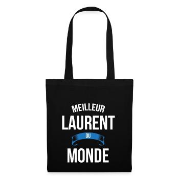 Meilleur Laurent du monde homme - Sac en tissu - noir - Devant
