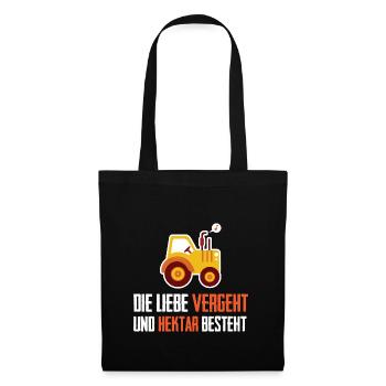 Landwirt Shirt-Hektar besteht - Stoffbeutel - Schwarz - Vorne