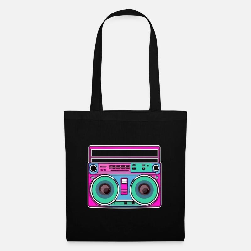 Ghetto Blaster Fluo - Sac en tissu - noir