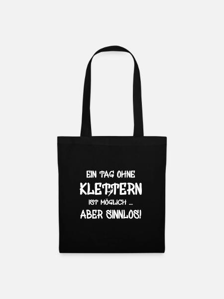Geschenk Kletterer Boulderer klettern bouldern - Stoffbeutel - Schwarz