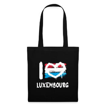 J’aime le Luxembourg / Ich Liebe Luxembourg Land - Sac en tissu - noir - Devant