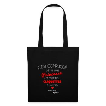 Claquettes - Sac en tissu - noir - Devant