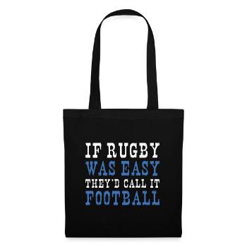 Rugby facile Ils l’appelleraient Football Uruguay Rugby - Sac en tissu - noir - Devant