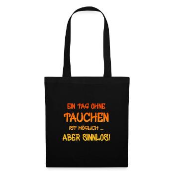 Tauchen - Stoffbeutel - Schwarz - Vorne