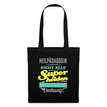 NEON Design für Superhelden - Heilpädagogin - G - Stoffbeutel - Schwarz - Vorne