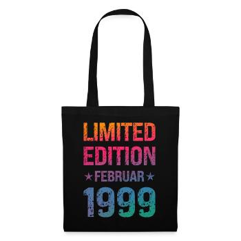 Limited Edition 25 Geburtstag Party Jahrgang 1999 - Stoffbeutel - Schwarz - Vorne