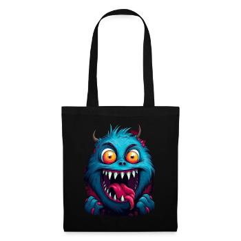 Streetstyle Monster Graffiti Kunst Streetart - Stoffbeutel - Schwarz - Vorne