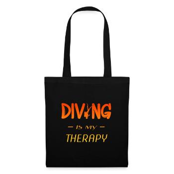 Dive - Tauchen Taucher Geschenk - Stoffbeutel - Schwarz - Vorne