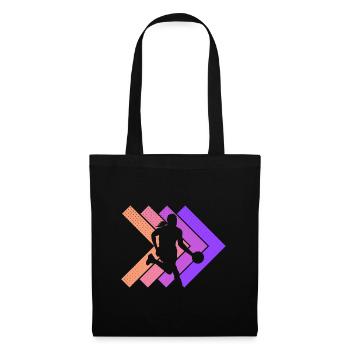 Joueur de basket-ball Joueur de basket-ball Vintage - Sac en tissu - noir - Devant