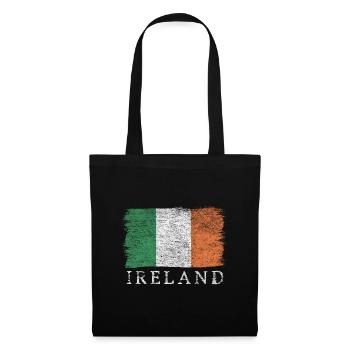 Irland Irische Flagge Irlandflagge - Stoffbeutel - Schwarz - Vorne