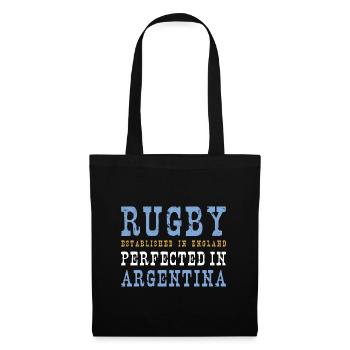 Rugby Perfected In Argentina Rugby - Stoffbeutel - Schwarz - Vorne