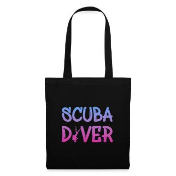 Scuba Diver Tauchen Taucher Diving - Stoffbeutel - Schwarz - Vorne