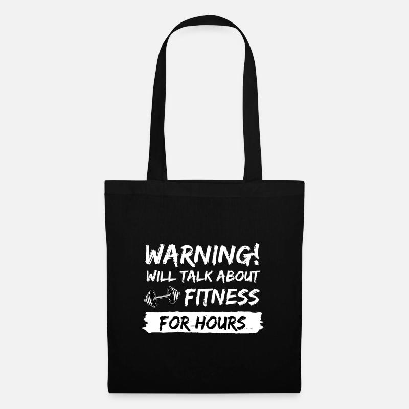 über fitness sprechen geschenk idee spruch gym - Stoffbeutel - Schwarz