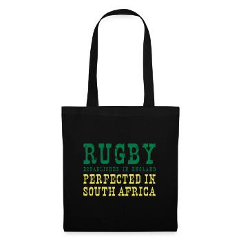 Rugby Perfected In South Africa Rugby - Stoffbeutel - Schwarz - Vorne