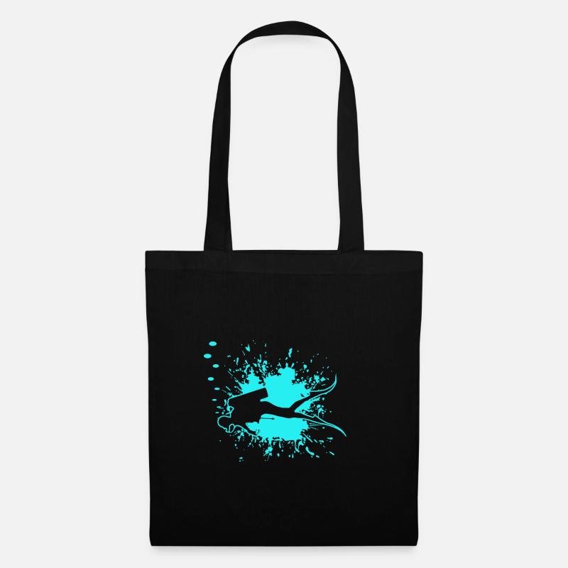 diving, scuba diver, dive - Stoffbeutel - Schwarz