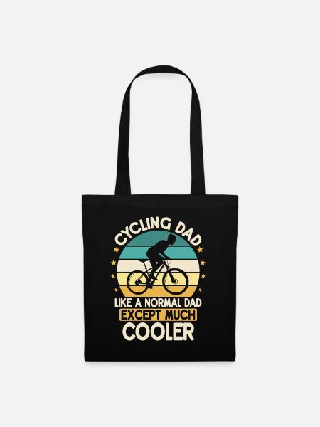 Mountainbike Mountainbiker Fahrrad Papa - Stoffbeutel - Schwarz