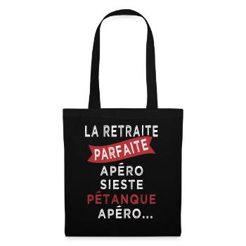 retraite parfaite sieste pétanque apero - Sac en tissu - noir - Devant