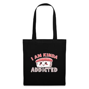 Kawaii Japanese Food Salmon Salmon Sushi Roll - Sac en tissu - noir - Devant